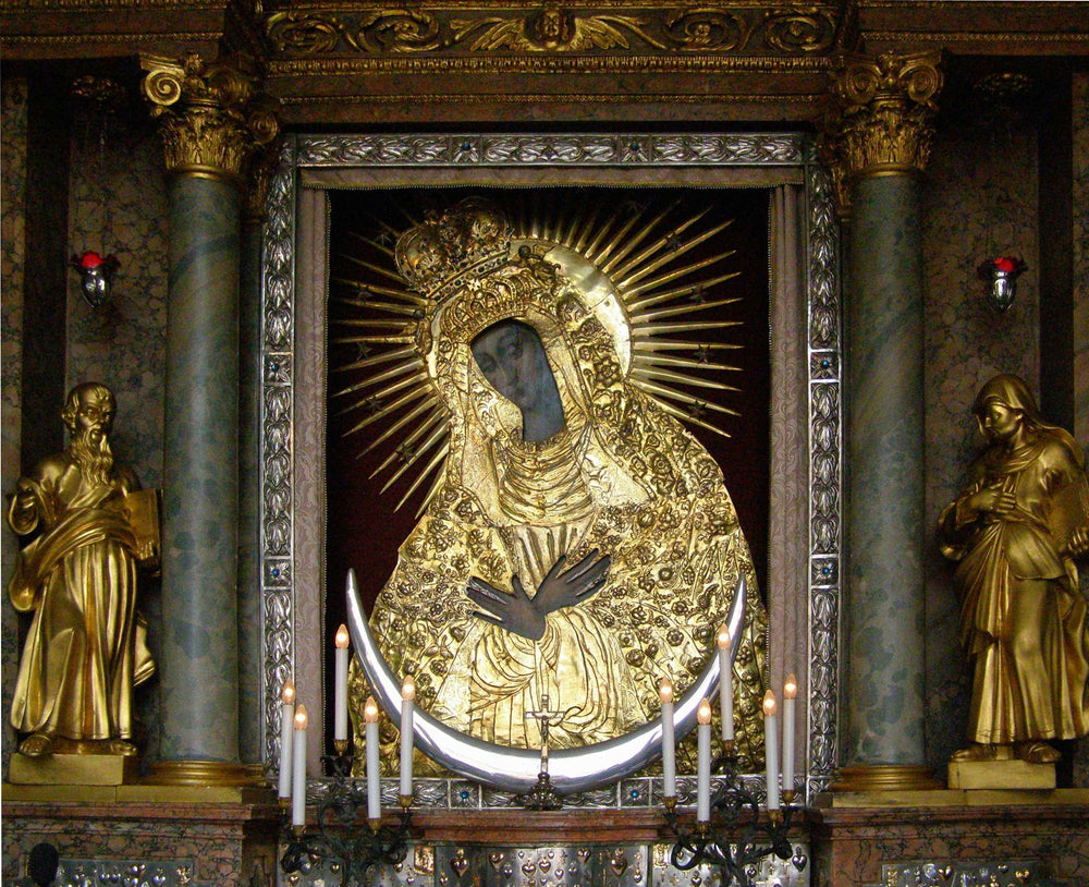 Historical image of Our Lady of Ostra Brama in Vilnius