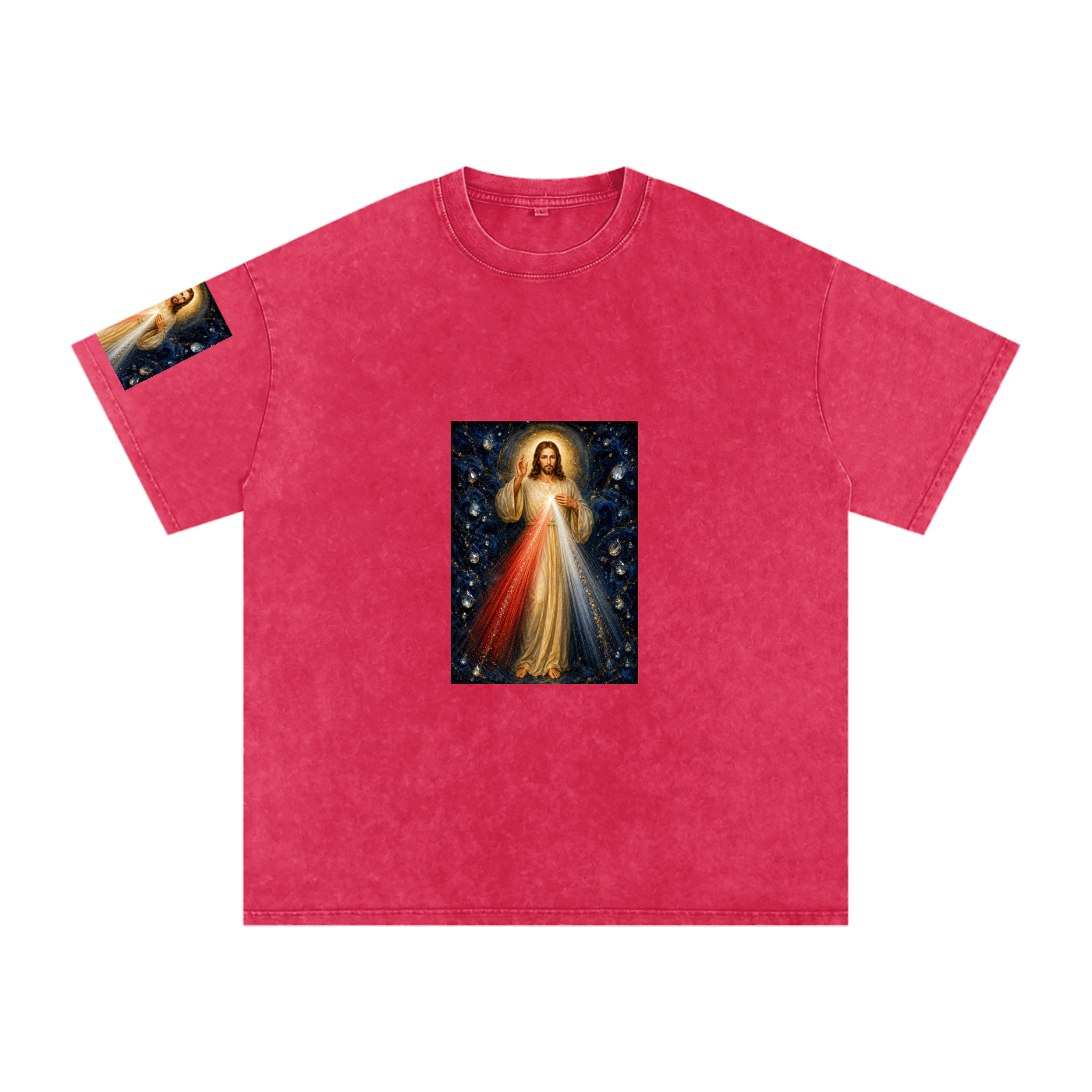 Snow Washed Oversized Cotton T-Shirt