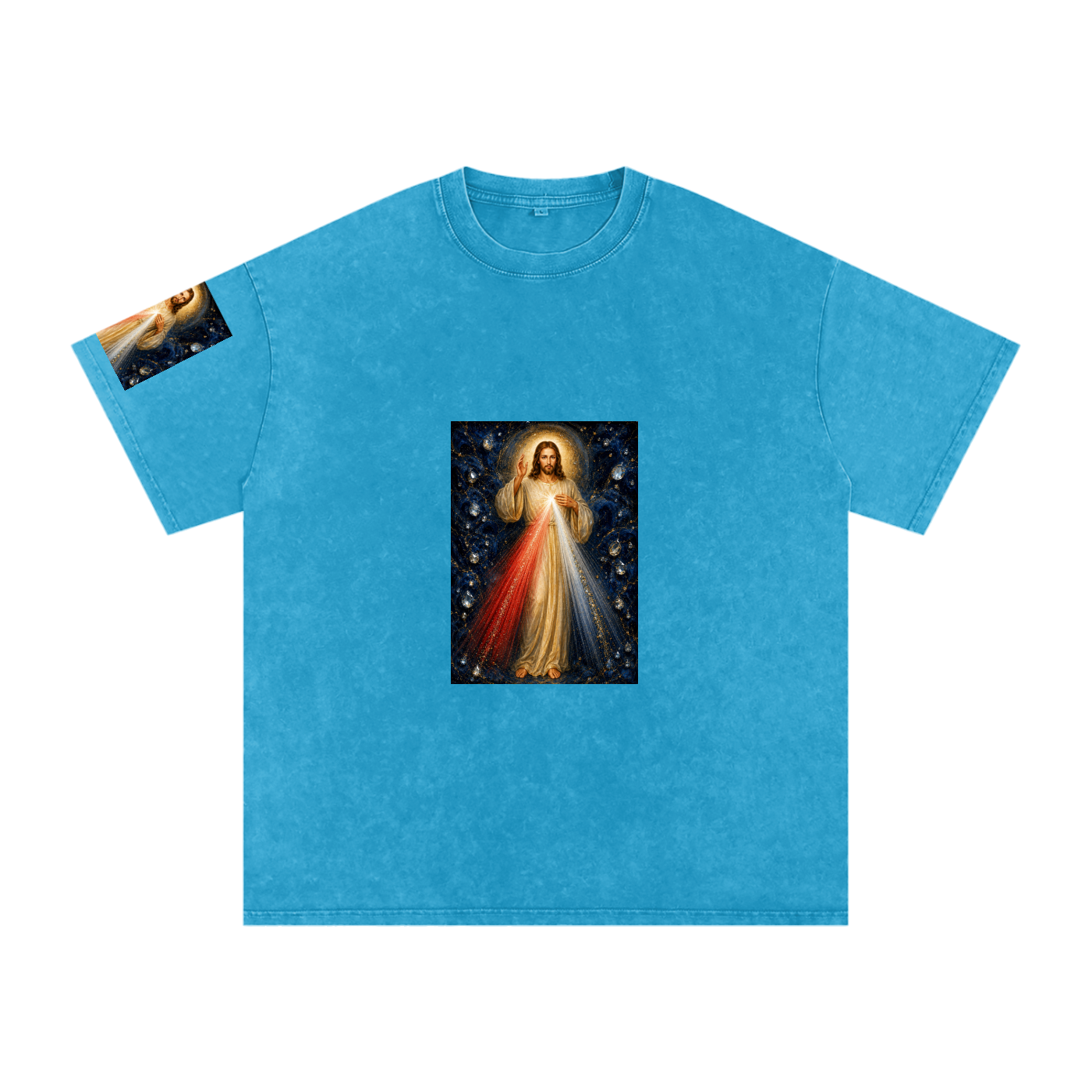Snow Washed Oversized Cotton T-Shirt