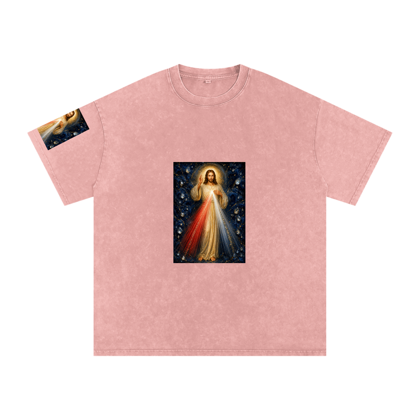 Snow Washed Oversized Cotton T-Shirt