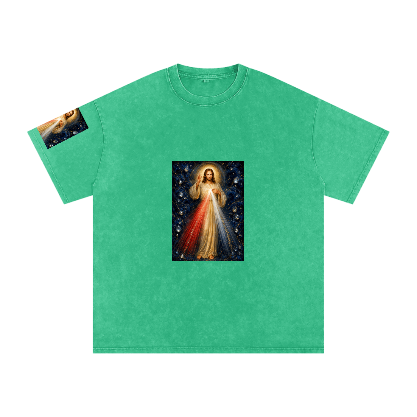 Snow Washed Oversized Cotton T-Shirt